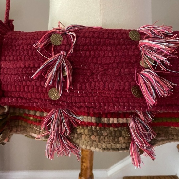 Anthropologie Ibban Tassel Embellished Clutch Crossbody - Picture 2 of 14